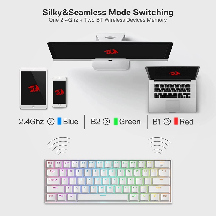Produktbild Redragon Draconic K530 Pro (US, Kabelgebunden, Kabellos)
