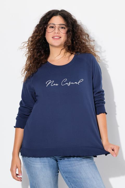 Actual product image Ulla Popken NEW CASUAL Ruffled Hem Sweatshirt (46, 48)