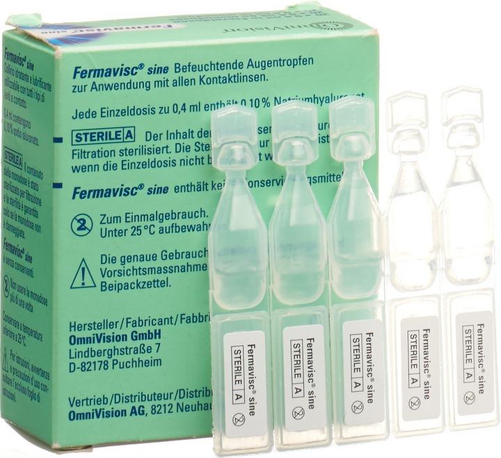 Produktbild OmniVision Augentropfen Fermavisc Sine SDU (8 ml, Fermavisc sine Gtt Opht)