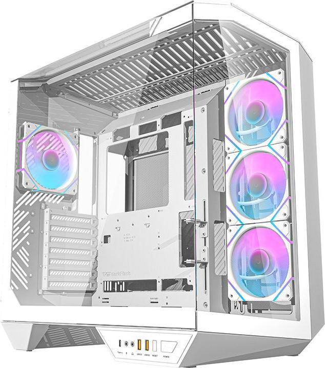 Productafbeelding Darkflash Tech Darkflash DY470 computer case (white) + 4 fans + GPU bracket (ATX, ITX, mATX)