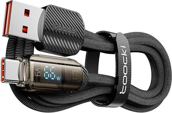 Immagine prodotto Toocki Cavo di ricarica A-C, 1m, 66W (nero) (1 m, USB 3.2 Gen 1, 66 W)