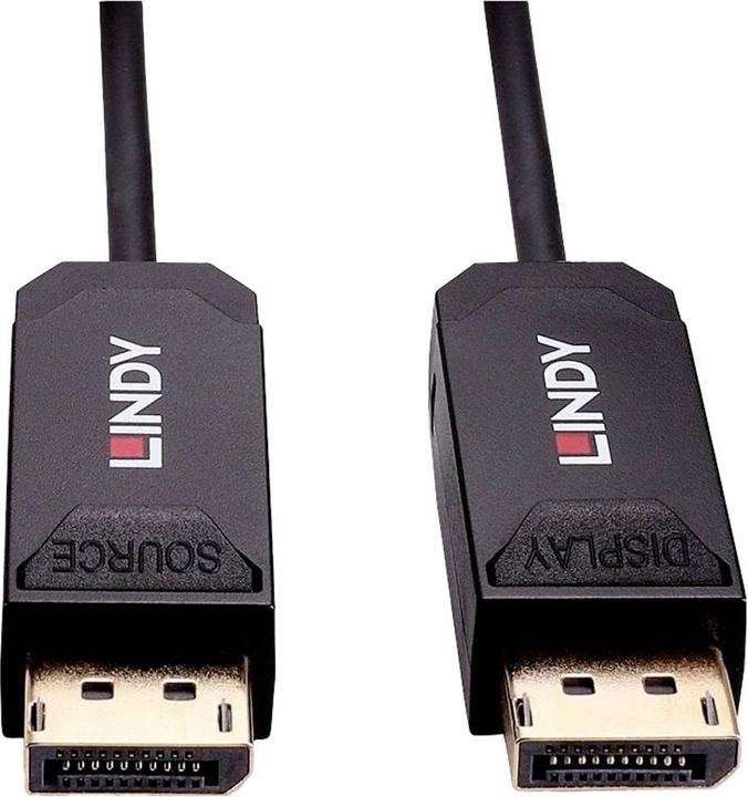 Actual product image Lindy 10m Fibre Optic Hybrid DP 2.0 UBHR10 Cable 40Gbps, up to 8K60 (10 m, DisplayPort, 2.0)