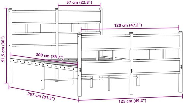 Image du produit vidaXL Bettrahmen (120 x 200 cm)