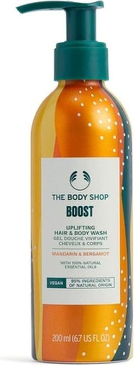 The Body Shop - for body and hair Boost Uplifting Mandarin & Bergamot ( Hair & Body Wash) 200 ml