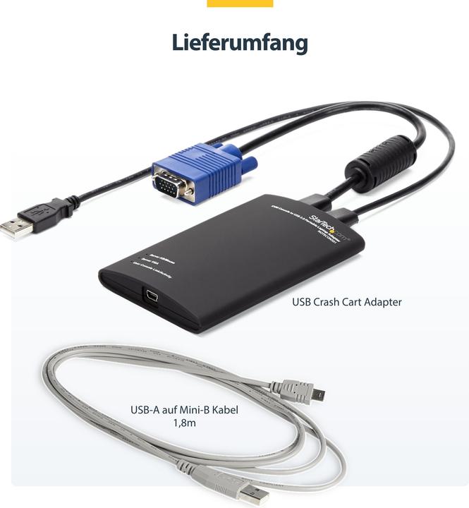 Immagine prodotto StarTech Carrello D'Emergenza Da Kvm A USB Per Laptop