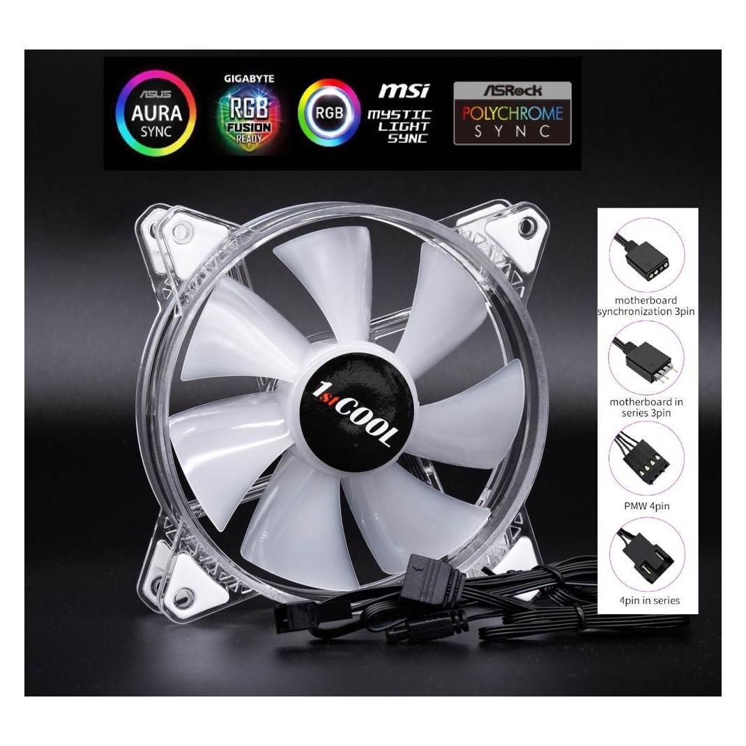 1st Cool AURA EVO Lüfter, 120 mm, ARGB (120 mm) (F12-AURA-EVO-CR)