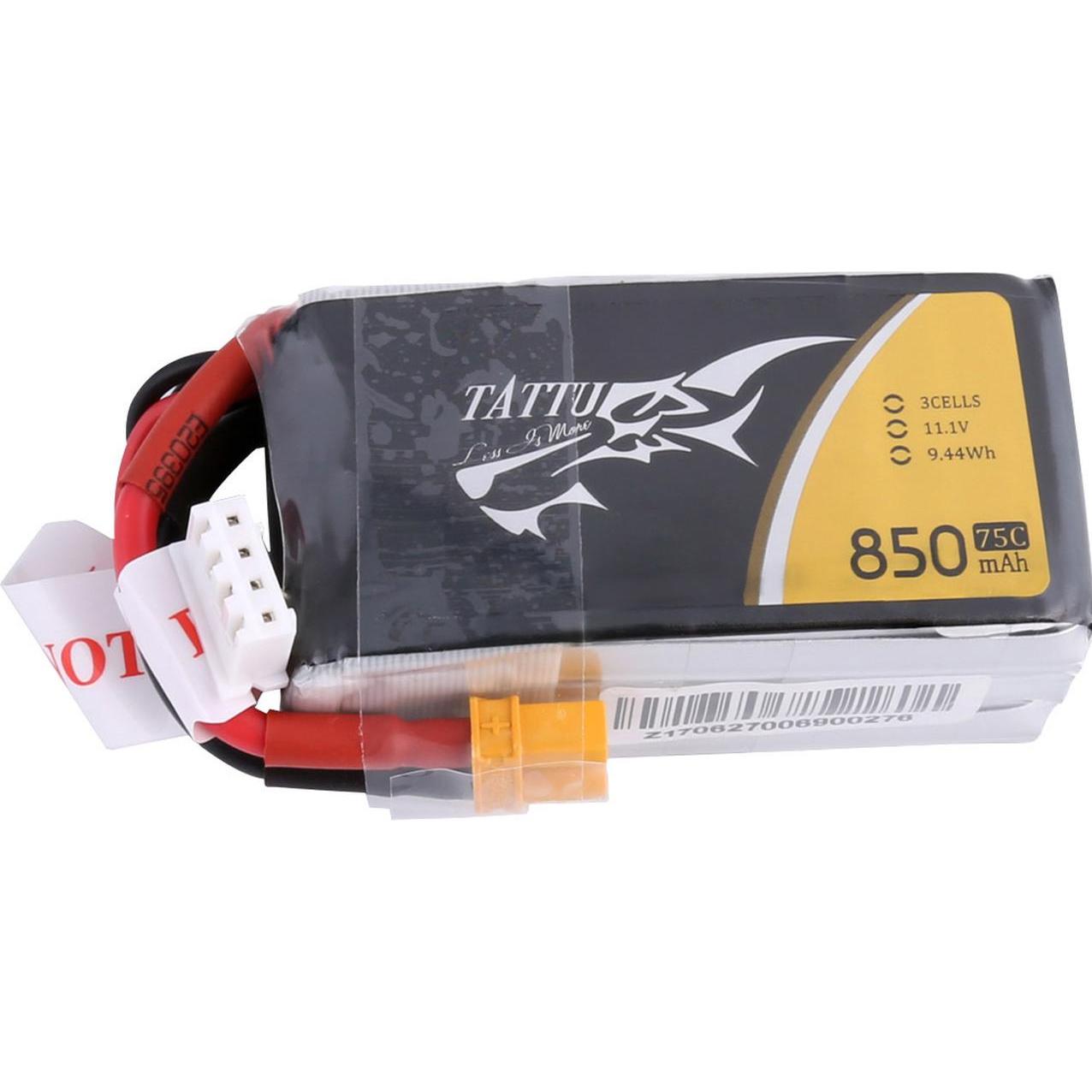 Thumbnail - Tattu RC-Akku LiPo 850 mAh 11.1 V 75C (11.10 V, 850 mAh)