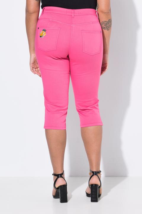 Image du produit Miamoda 3/4-Caprijeans Carrie, Zitronen-Stickerei, Glitzersteinchen (54)