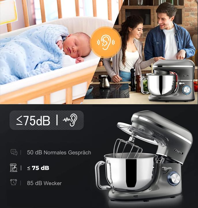 Produktbild Fentic Küchenmaschine mit Rührschüssel (2000 W, 6.20 l)