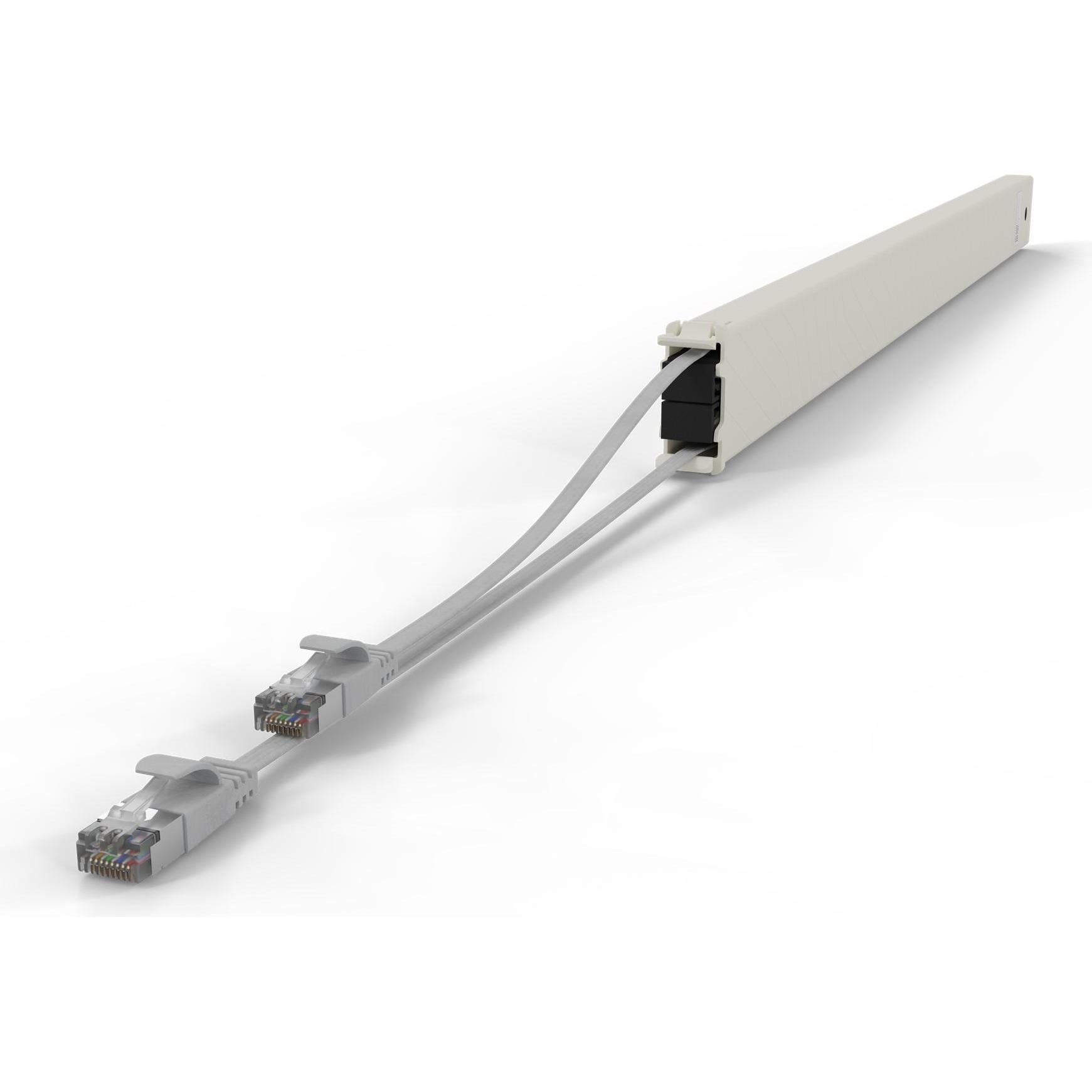 Thumbnail - PATCHBOX one / Cassette / 46RU / Cat 6A, STP, 2.5 m, Grau (STP, CAT6a, 2.50 m), Netzwerkkabel