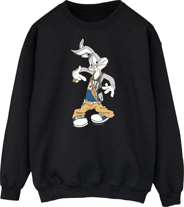 Actual product image Looney Tunes Mens Rapper Bugs Bunny Cotton Sweatshirt (XL)
