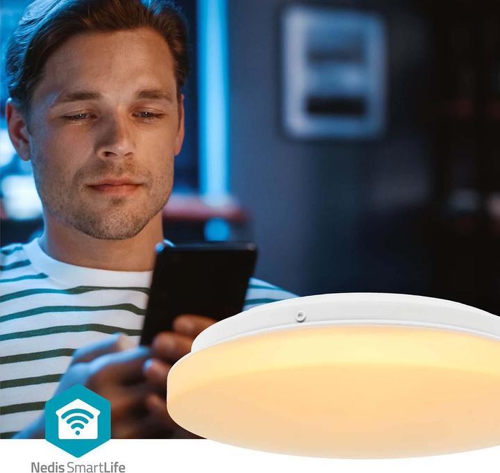 Image du produit Nedis SmartLife Plafonnier Wi-Fi | RGB / Blanc chaud à froid | Rond | Diamètre : 260 mm | 1820 (1820 lm, E27)