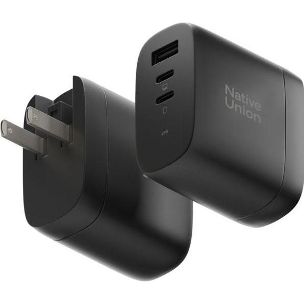 Native Union Fast GaN Charger PD 67W Black (67 W), USB Ladegerät, Schwarz
