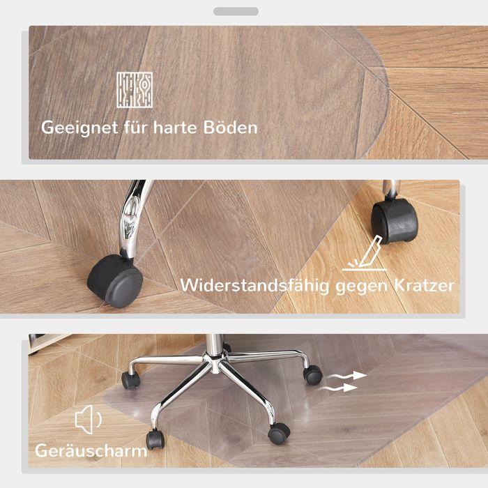 Produktbild Swisshandel24 Bodenschutzmatte, rutschfest, 1,5mm dick, 90x120cm, Transparent (90 x 120 cm)