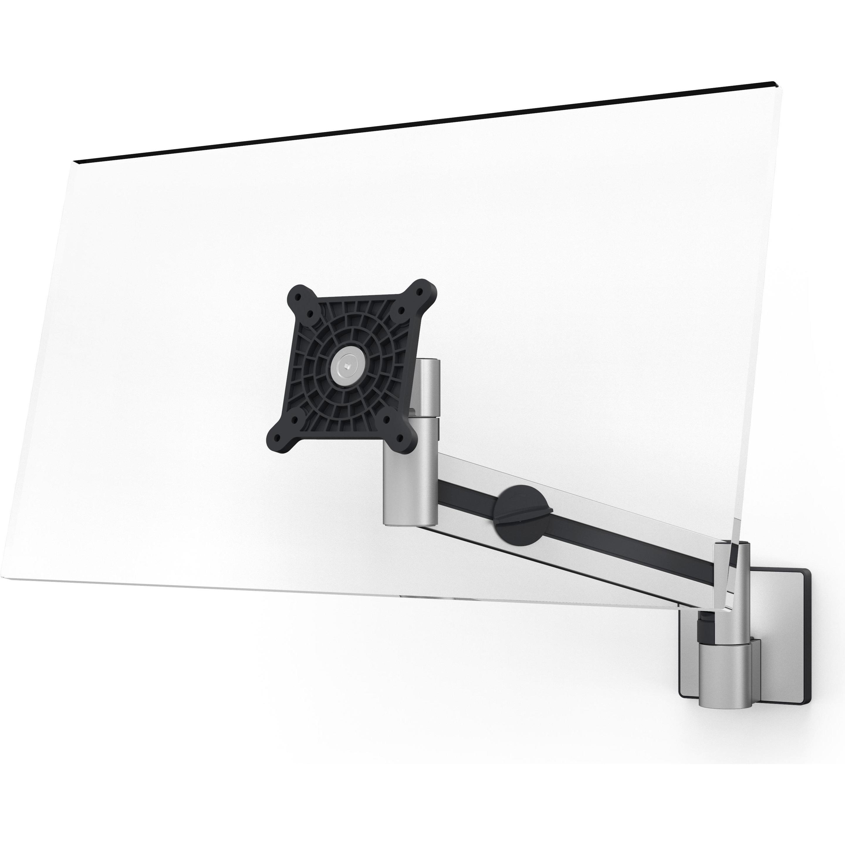 Durable Monitor-Wandhalterung mit Arm für 1 Monitor (Wand, 37.99"), Monitor Halterung, Silber
