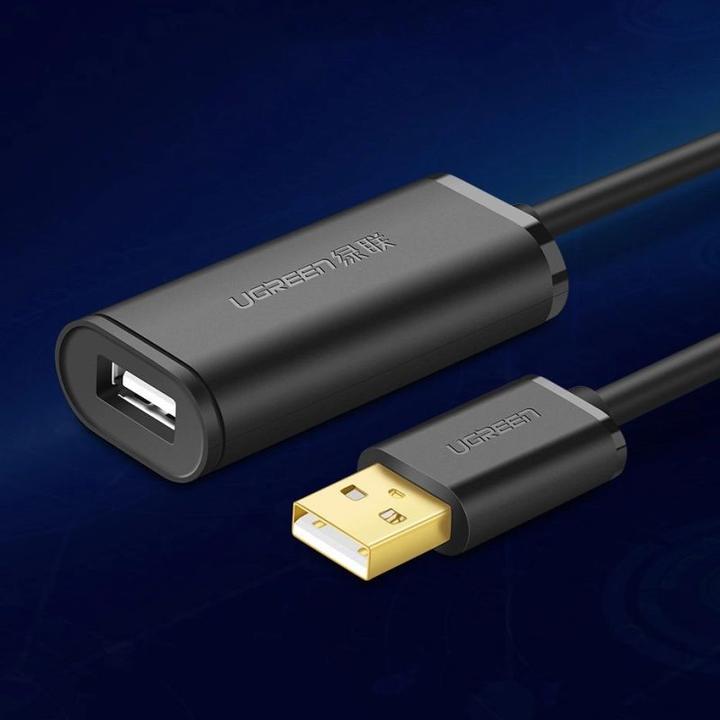 Image du produit Ugreen US121 Câble d'extension USB 2.0 Active 5m - Noir (5 m, USB 2.0)