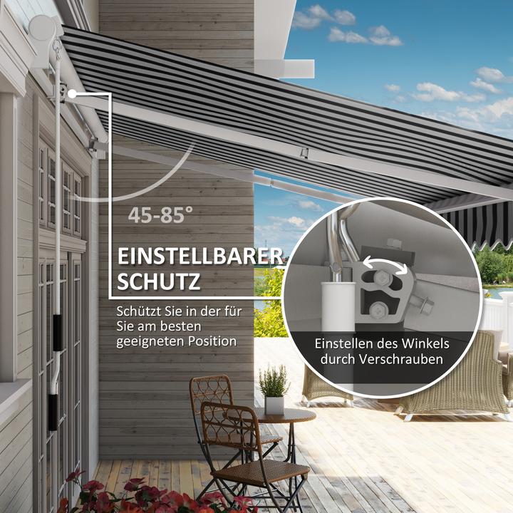 Actual product image Outsunny Hinged awning with hand crank (2.45 m)