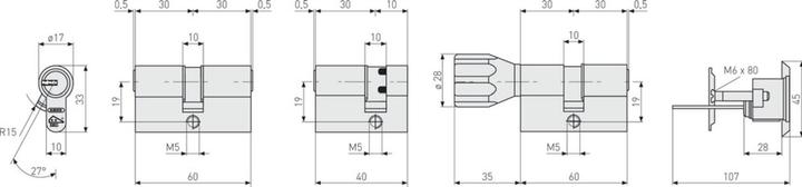 Actual product image Abus EC550NP 10/30 kd. (Cylinder key)