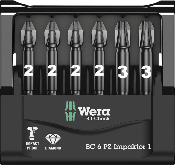 Produktbild Wera Bit-Check 6 PZ Impaktor 1 (Kreuz Pozidriv PZ)
