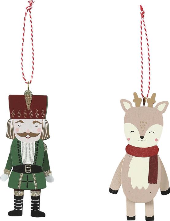 Vertbaudet 2er-Set weihnachtliche Dekofiguren aus Holz NUSSKNACKER (2x)