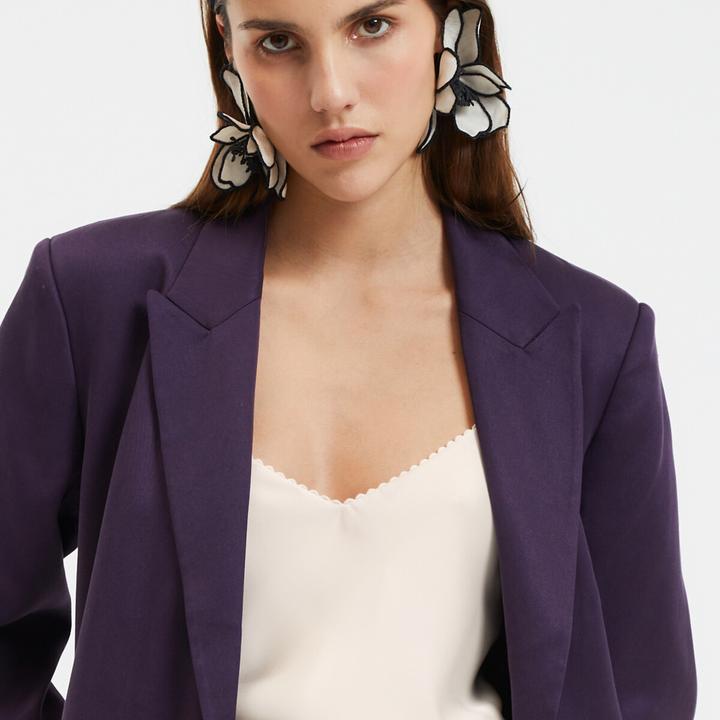 Produktbild La Redoute Collections V-Ausschnitt-Top aus Satin mit schmalen Trägern (XL)