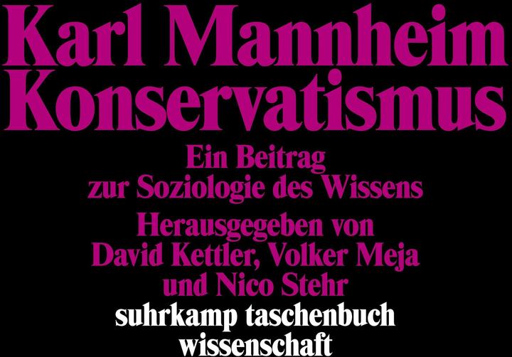 Produktbild Konservatismus (Deutsch, Karl Mannheim, 1984)