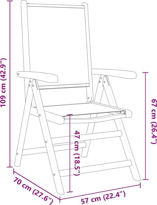 Produktbild vidaXL Gartenstuhl