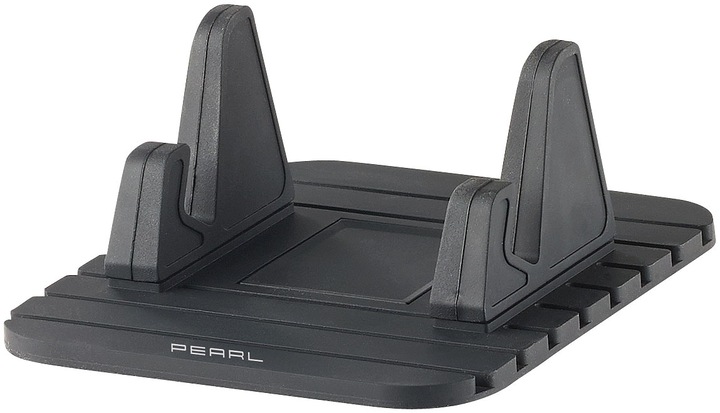 Produktbild Pearl Universal-Aufsteller für Smartphones bis 1 cm Tiefe, Anti-Rutsch-Matte