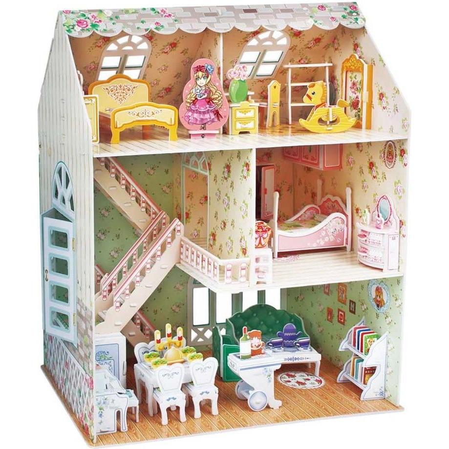 Thumbnail - Cubicfun CUBIC FUN 3D Puzzle (mittel) "Puppenhaus" (160 Teile)