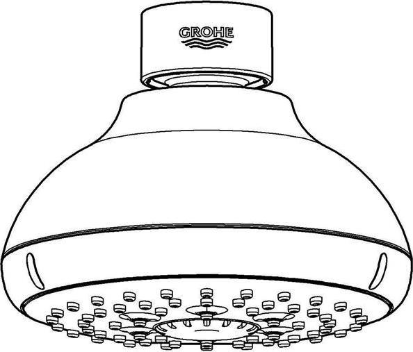 Actual product image Grohe Overhead shower TEMPESTA 100 chr (4 Beam types, 9.50 l/min)