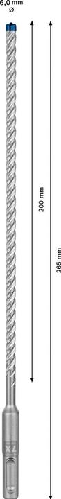 Actual product image Bosch Professional Zubehör Expert SDS plus-7X hammer drill, 6 x 200 x 265 mm,10 pcs. (6.00 mm)