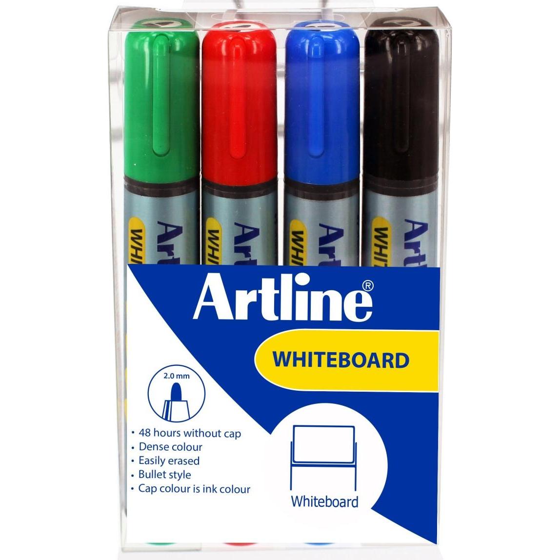 Artline, Marker, Whiteboard Marker nicht nachfüllbar (Mehrfarbig, 2 mm, 4 x)