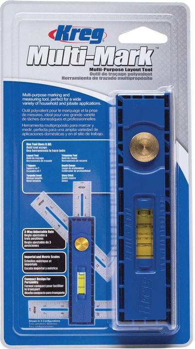 Actual product image Kreg Multi-Mark Measuring Tool ( KMA2900 ) Protractor Level Multifunctional Scribing Tool (15.20 cm)