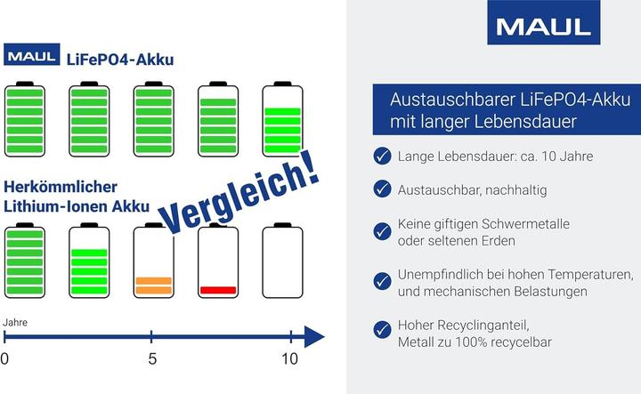 Produktbild Maul MAULnina LED-Akku-Tischleuchte weiss (210 lm)
