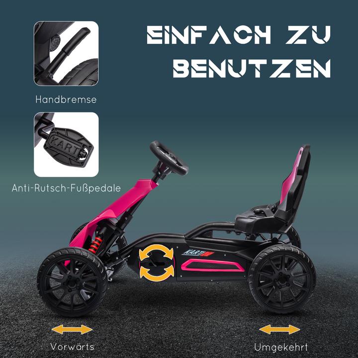 Actual product image Homcom Go-Kart Kunststoff, Metall Rosa