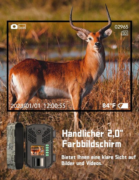 Produktbild Ceyomur Wildkamera mit 4K HD und Bewegungsmelder