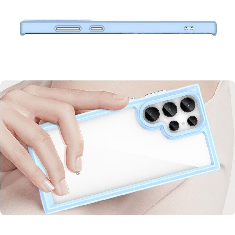 Thumbnail - Hurtel Outer Space Case für Samsung Galaxy S23 Ultra Cover mit flexiblem Rahmen blau (Samsung Galaxy S23 Ultra), Smartph...