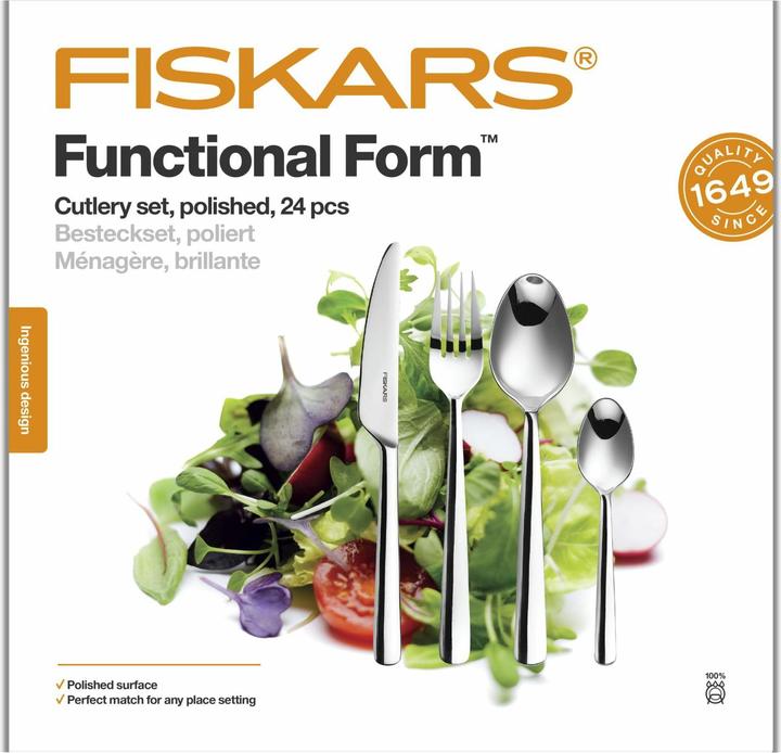 Actual product image Fiskars FS. BESTECKSET 24-pcs. GLOWING FF