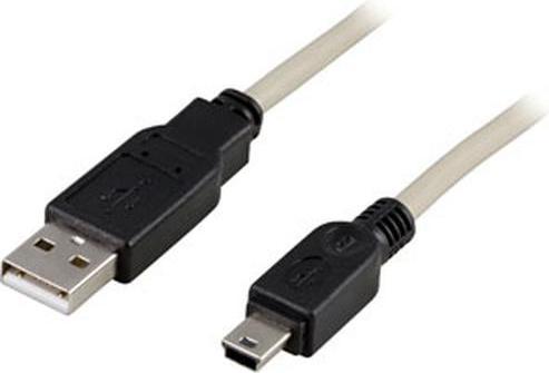Actual product image Deltaco USB 2.0 Cable A/mini B, USB cable USB A Mini-USB B (2 m, USB 2.0)