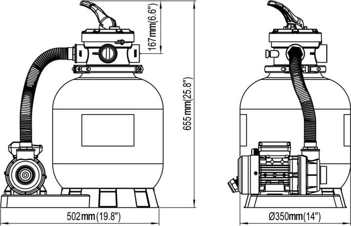 Produktbild vidaXL Sandfilterpumpe 600W