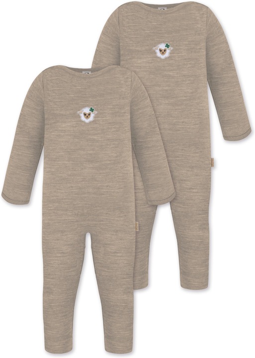 Normani 2er Pack Baby Merino Strampler „Tangoio" - 9593