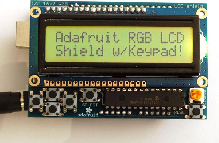 Immagine prodotto Adafruit RGB LCD I2C Shield Kit schermo 16x2 Char Display Positivo (Riparo)