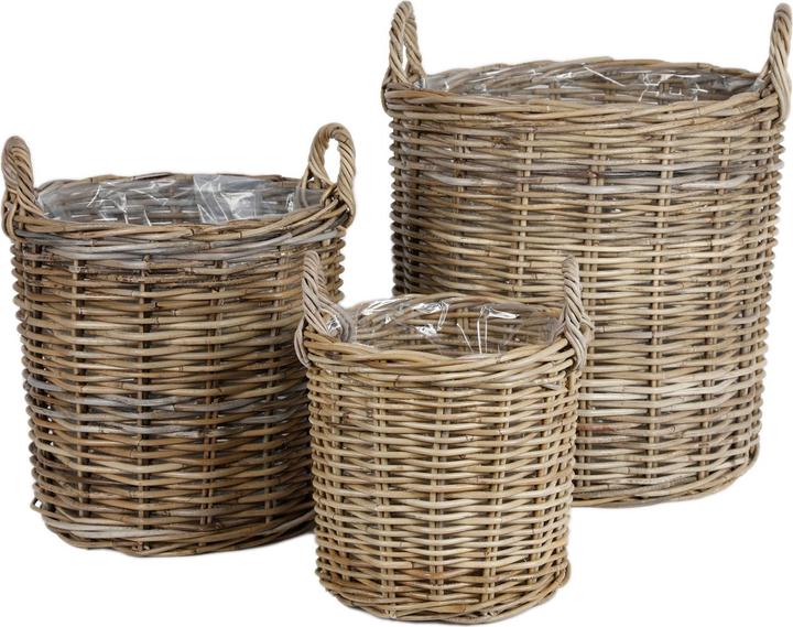 Natura Punto Set of 3 wicker baskets