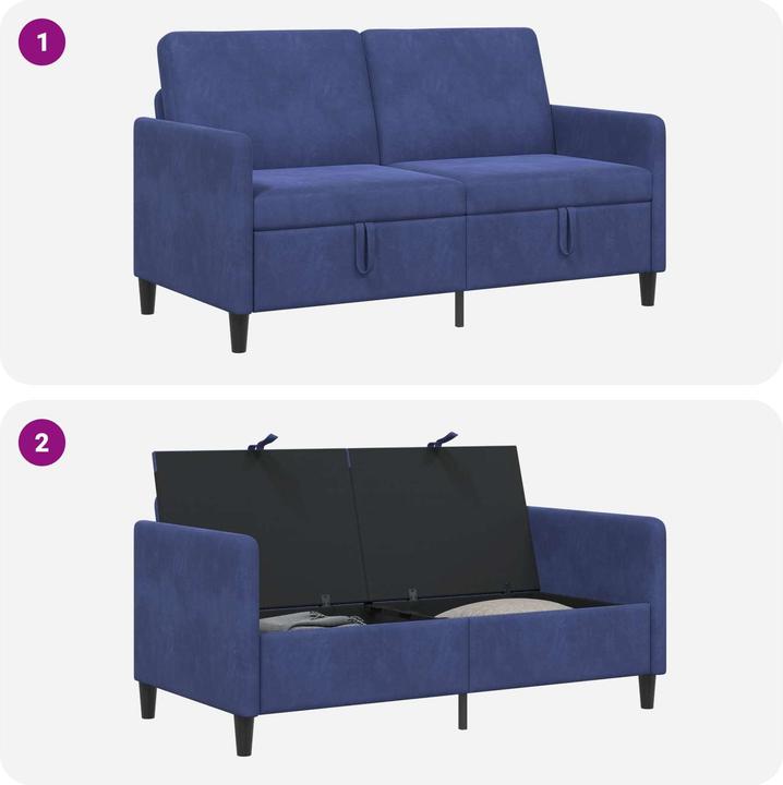 Produktbild vidaXL Sofa mit Stauraum (2-Sitzer)