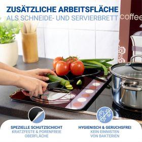 Produktbild Wenko Herdabdeckplatte Universal Mod. Kaffeeduft, 2er Set für alle Herdarten geeignet