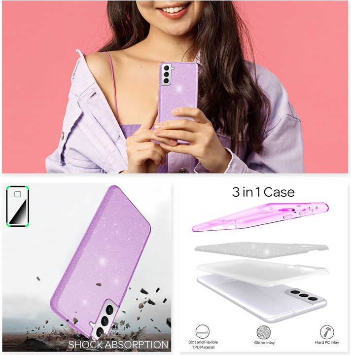 Actual product image Nalia Mobile phone cover (Samsung Galaxy S21+)