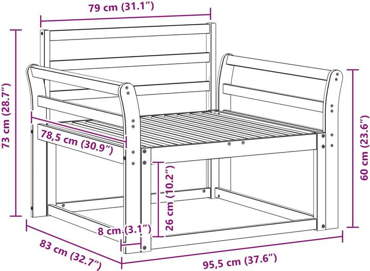 Produktbild vidaXL Outdoor Mittelsofa