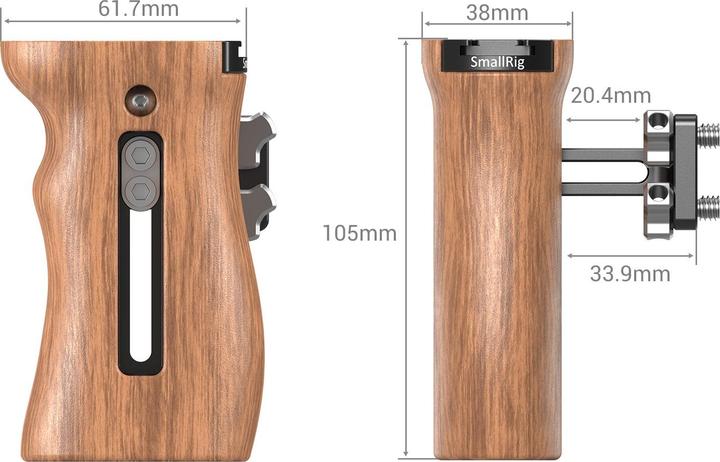 Produktbild SmallRig 2093B Universal Holz-Seitengriff (Griff)