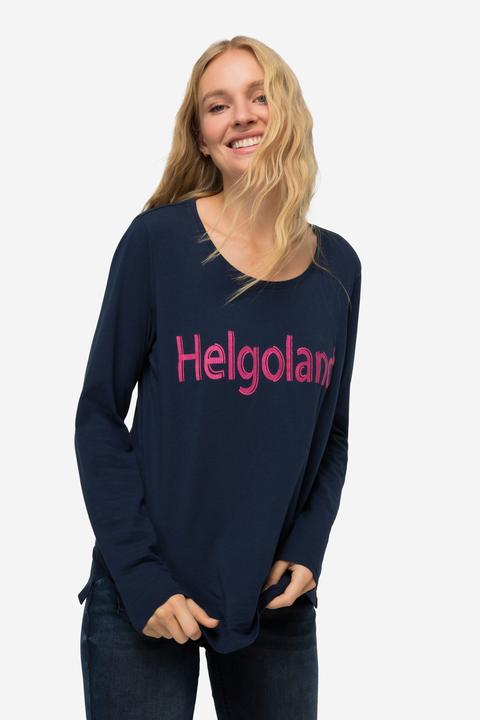Produktbild Laurasøn Langarm-Shirt, gestickter Schriftzug, Rundhals (S)
