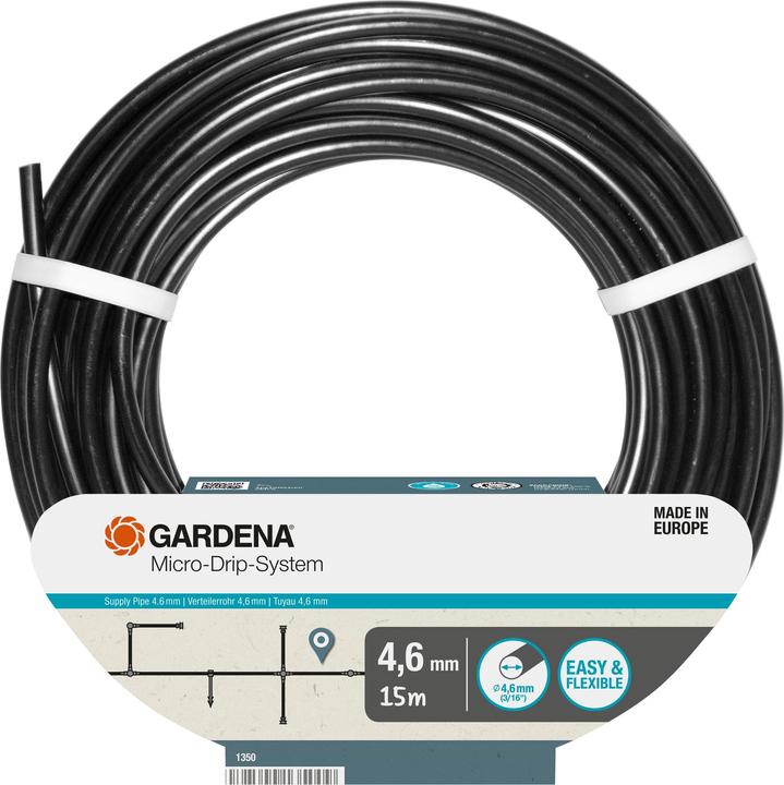 Immagine prodotto Gardena Tubo di distribuzione (3/16"x 15m) (Tubo di gocciolamento + tubo di gocciolamento)